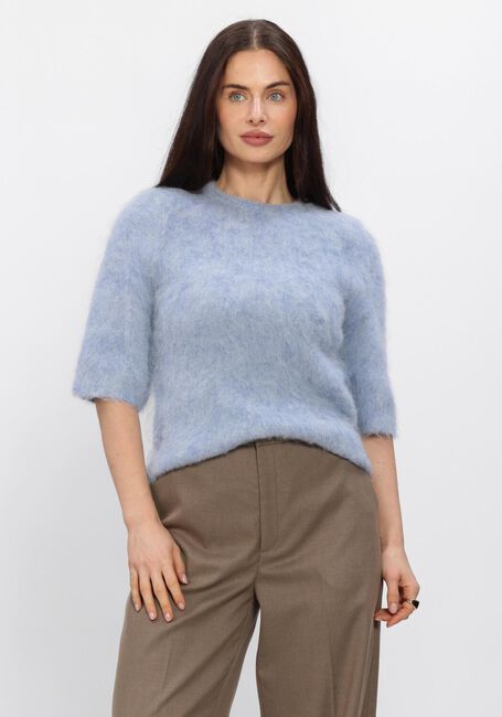 Hellblau SECOND FEMALE Pullover & Cardigans KARLA KNIT SS O-NECK - large