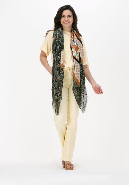 Grüne SUMMUM Schal TIGER SCARF PATCHWORK - large