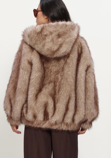 Beige STUDIO AR Fake-Fur-Jack HAILEY LONG FAUX MINK - large