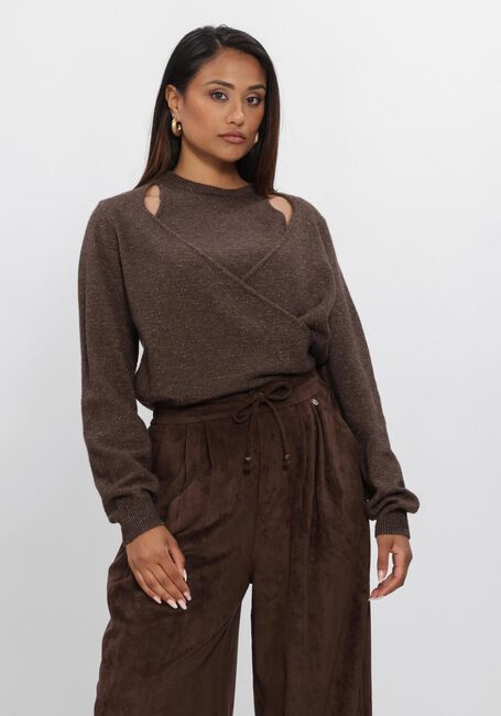 Braune NUKUS Pullover MEREL PULLOVER LUREX - large