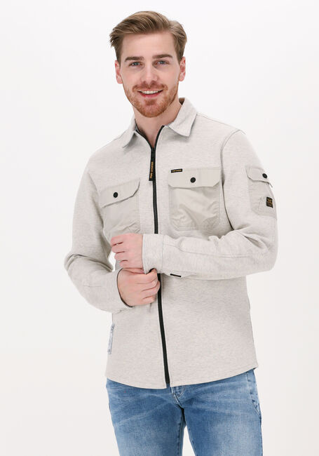 Nicht-gerade weiss PME LEGEND Overshirt LONG SLEEVE SHIRT SPACER SWEAT OVERSHIRT - large