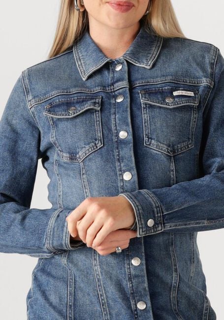 Blaue CALVIN KLEIN Minikleid LS DENIM MINI DRESS - large