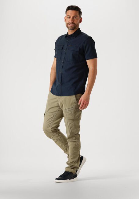 Blaue PME LEGEND Casual-Oberhemd SHORT SLEEVE SHIRT SLUB COTTON - large