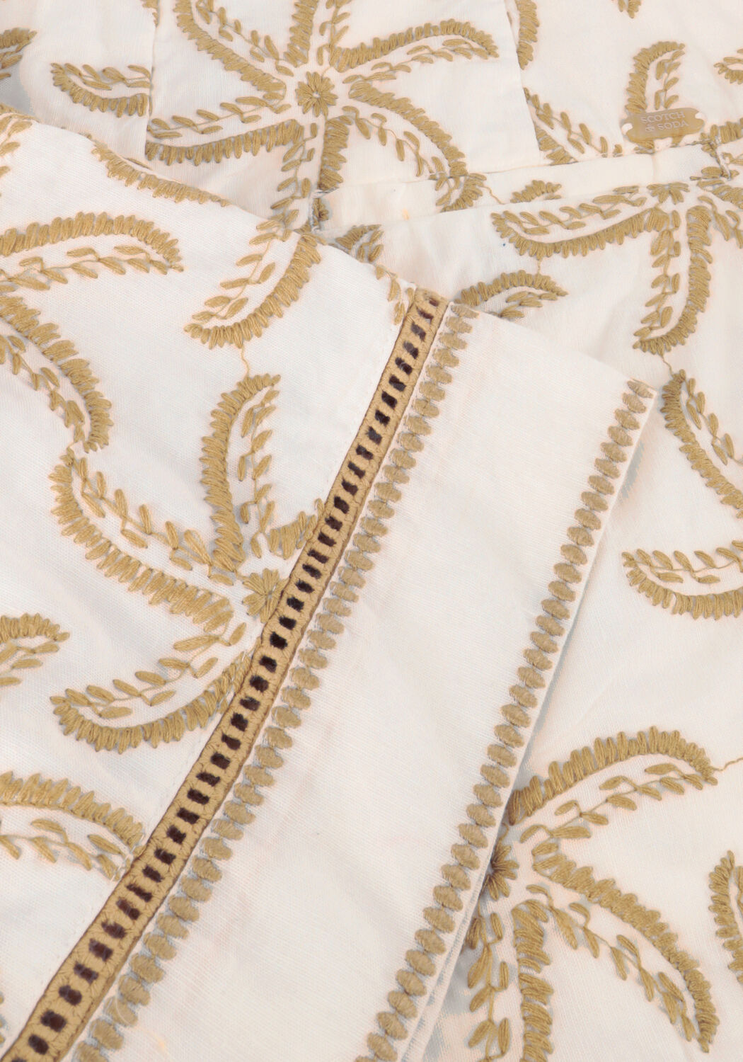 Beige SCOTCH & SODA Hosen STARFISH EMBROIDERED HIGH-RISE LINEN SHORT - large