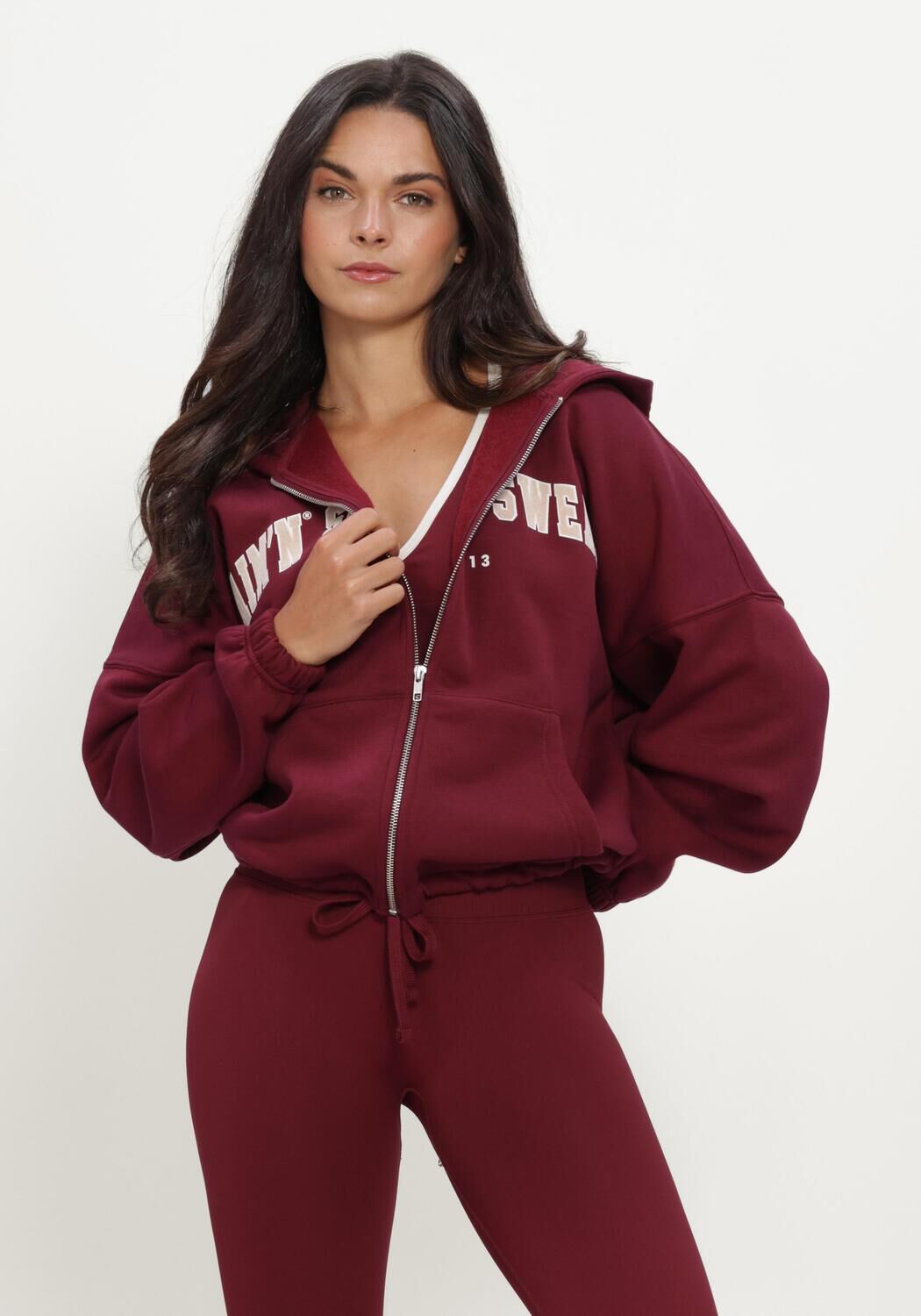 Bordeaux AIM'N Sweatshirt VARSITY SWEAT ZIP HOOD - large
