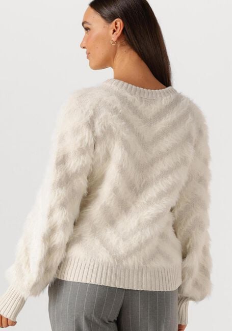 Creme OBJECT Pullover OBJHOLLOW L/S RE KNIT PULLOVER - large
