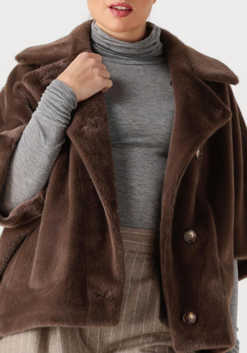 Braune STUDIO AR M&auml;ntel AVY FAUX LACON - large