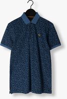 Blaue PME LEGEND Polo-Shirt SHORT SLEEVE POLO FINE PIQUE ALL OVER PRINT