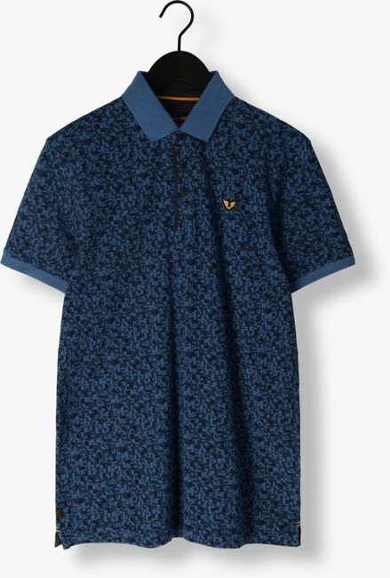 Blaue PME LEGEND Polo-Shirt SHORT SLEEVE POLO FINE PIQUE ALL OVER PRINT - large