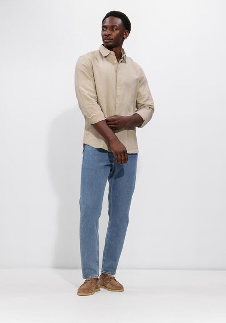 Sand SELECTED MEN Casual-Oberhemd SLHREGCLAY LINENBLEND LS SHIRT CLA NOOS - large