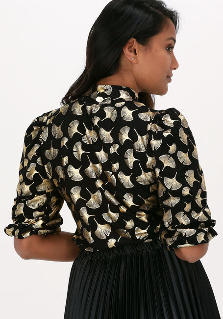 Schwarze JANSEN AMSTERDAM Blusen TOP PUFFED SLEEVE - large
