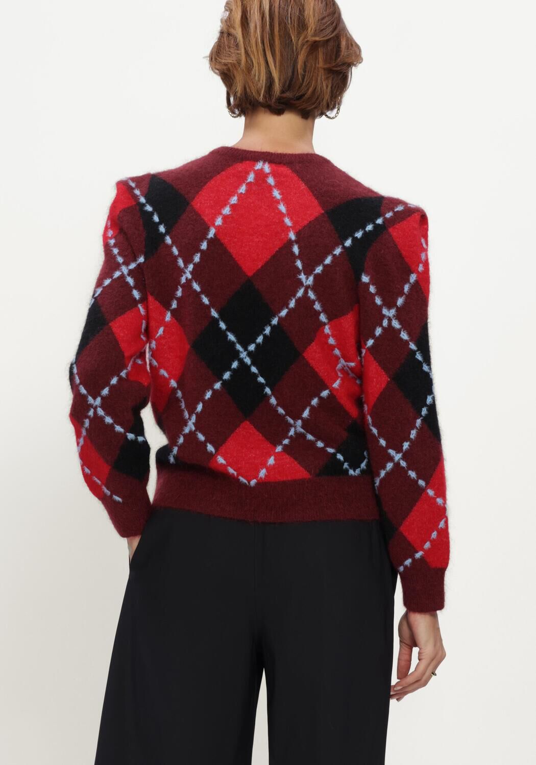Rote STUDIO ANNELOES Pullover Arly argyle pullover - large