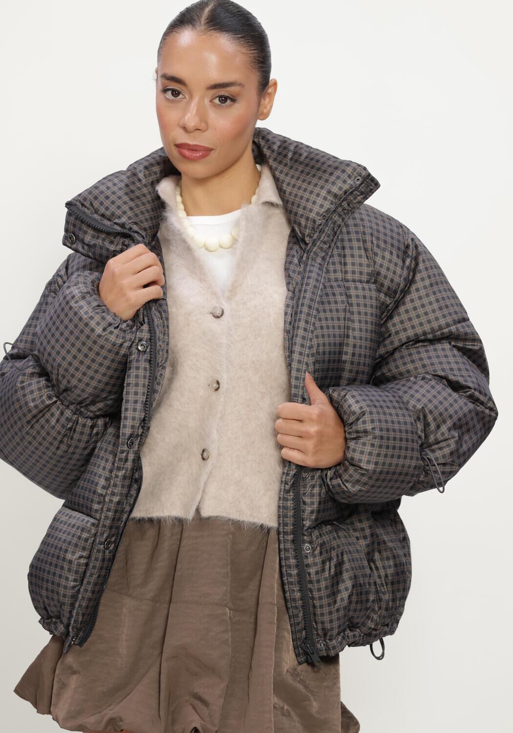 Dunkelgrau MODSTR&Ouml;M Wattierte Jack ODINMD PRINT JACKET - large