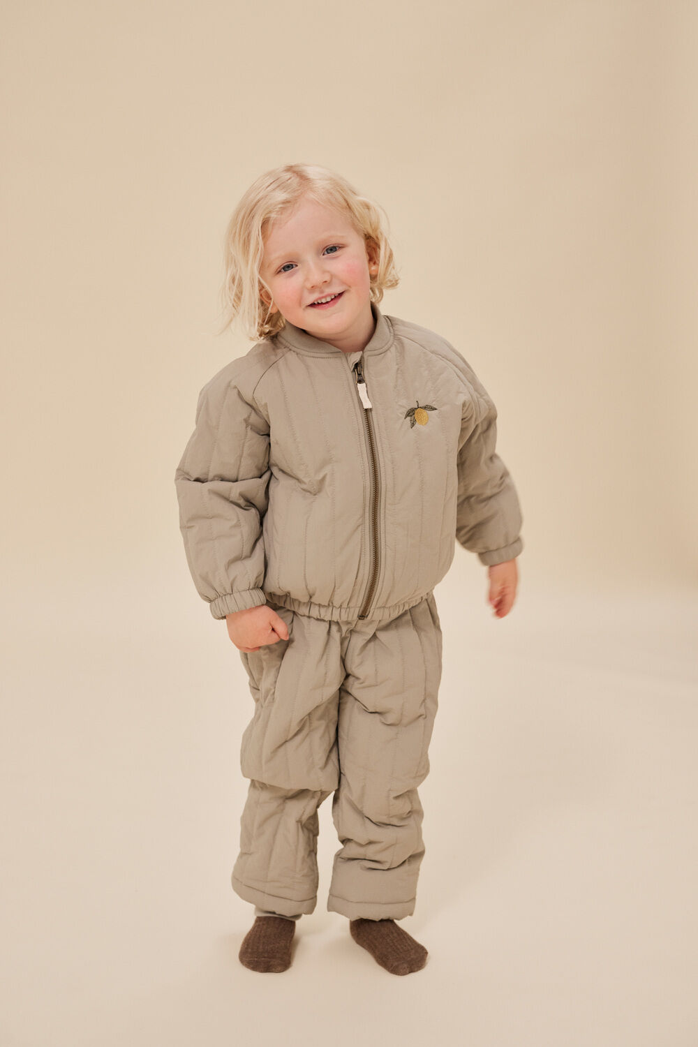 Taupe KONGES SLOJD Jack JUNO BOMBER JACKET - large