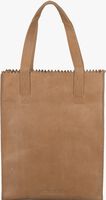 Camelfarbene MYOMY Handtasche MY PAPER BAG LONG HANDLE ZIP - medium