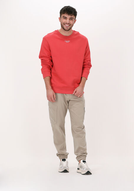 Orangene CALVIN KLEIN Sweatshirt STACKED LOGO CREW NECK - large