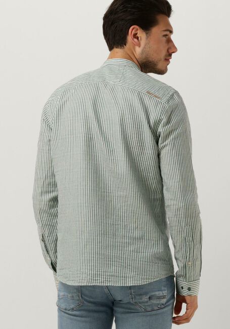 Minze CAST IRON T-shirt LONG SLEEVE SHIRT CO LI DOBBY STRIPE - large