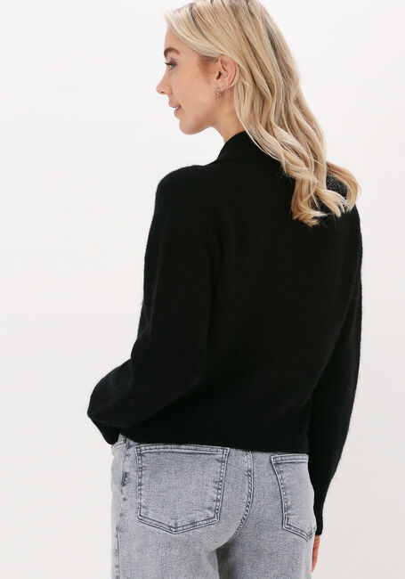 Schwarze JUST FEMALE Strickjacke REBELO COLLAR CARDIGAN - large