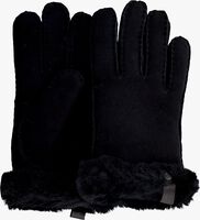 Schwarze UGG Handschuhe SHORTY GLOVE W LEATHER TRIM - medium