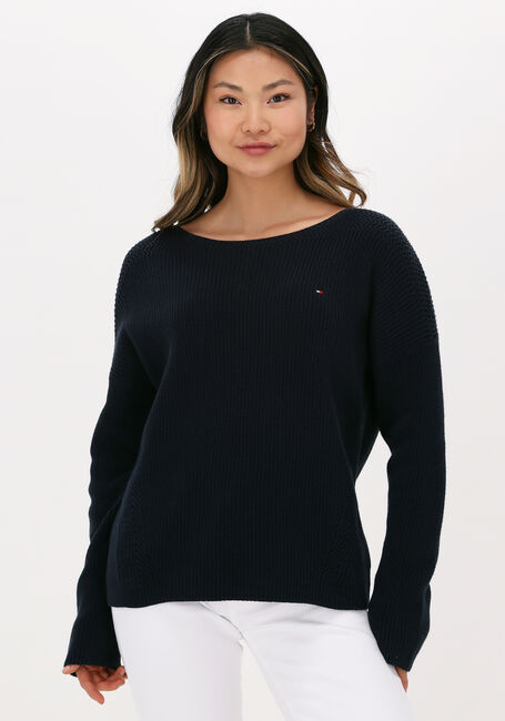 Dunkelblau TOMMY HILFIGER Pullover HAYANA DETAIL BOAT-NK SWEATERO - large