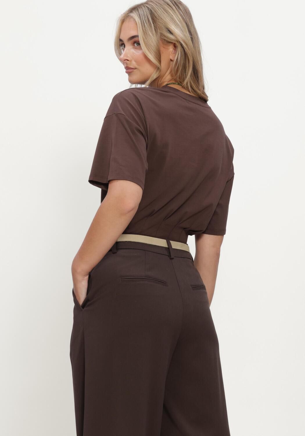 Braune MSCH COPENHAGEN Top MSCHKADANCE TEE - large