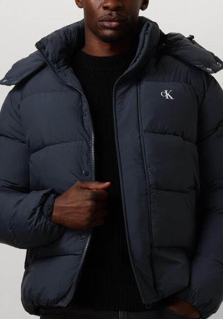 Blaue CALVIN KLEIN Wattierte Jack ESSENTIALS NON DOWN JACKET - large