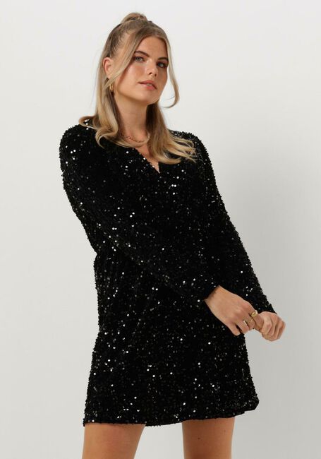 Schwarze LIU JO Minikleid ABITO VELLUTO + PAILLETTES - large