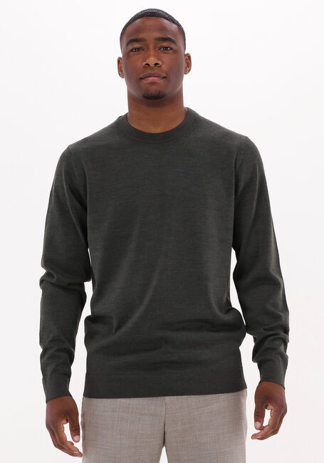 Grüne SELECTED HOMME Pullover SLHTOWN MERINO COOLMAX KNIT CREW - large