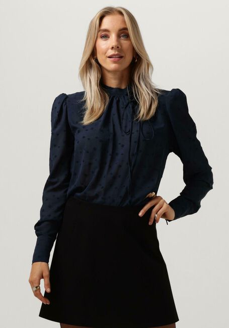 Dunkelblau VANILIA Blusen VISCOSE DOT BOW BLOUSE - large