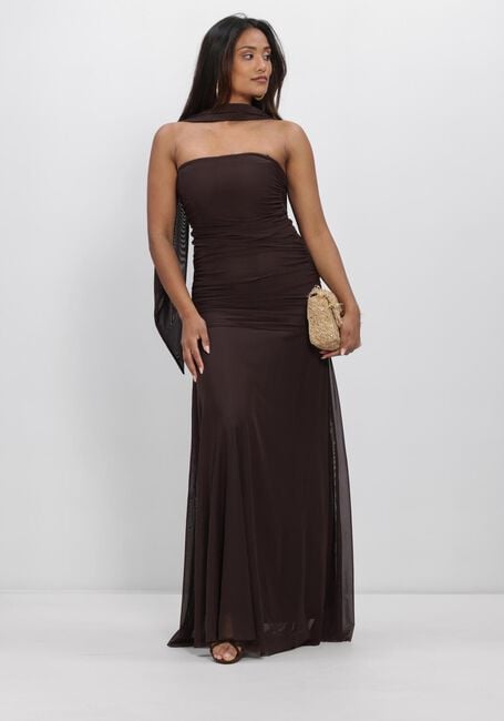 Braune NEO NOIR Maxikleid MISI MESH DRESS - large