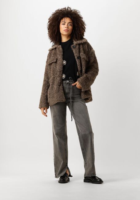 Braune OBJECT Teddy-Jacke OBJOLYMPIA JACKET - large