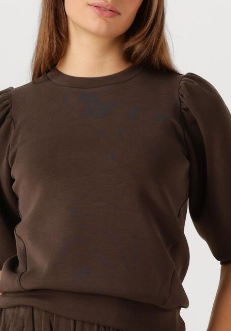 Braune SELECTED FEMME T-shirt SLFTENNY 3/4 SWEAT TOP - large