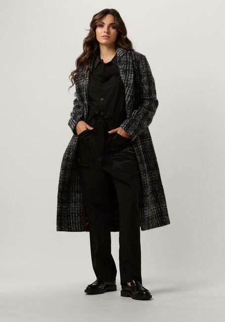 Schwarze SCOTCH & SODA Mäntel DOUBLE BREASTED COAT IN A BLUE CHECK - large