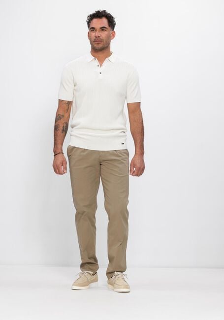 Ecru GENTILUOMO Polo-Shirt POLO 3 BUTTONS SS - large