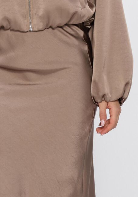 Taupe NEO NOIR Maxirock VICKY HEAVY SATEEN SKIRT - large