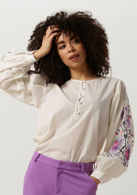 Sand POM AMSTERDAM Blusen EMBROIDERY PURPLE BLOUSE - large