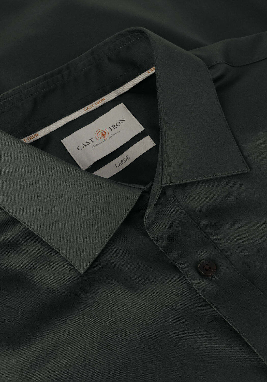 Gr&uuml;ne CAST IRON Klassisches Oberhemd LONG SLEEVE SHIRT CTN COMFORT SATEEN - large