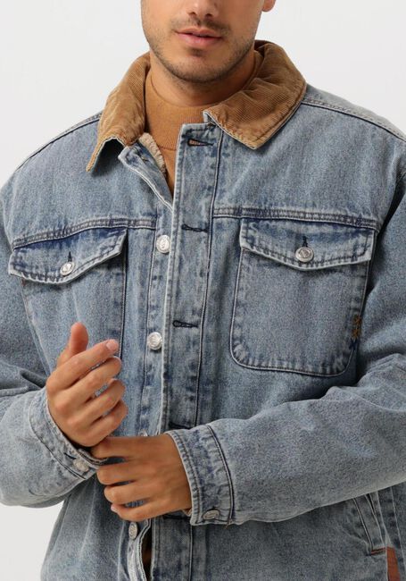 Blaue SCOTCH & SODA Jack CORD COLLAR INDIGO TEDDY JACKE - large