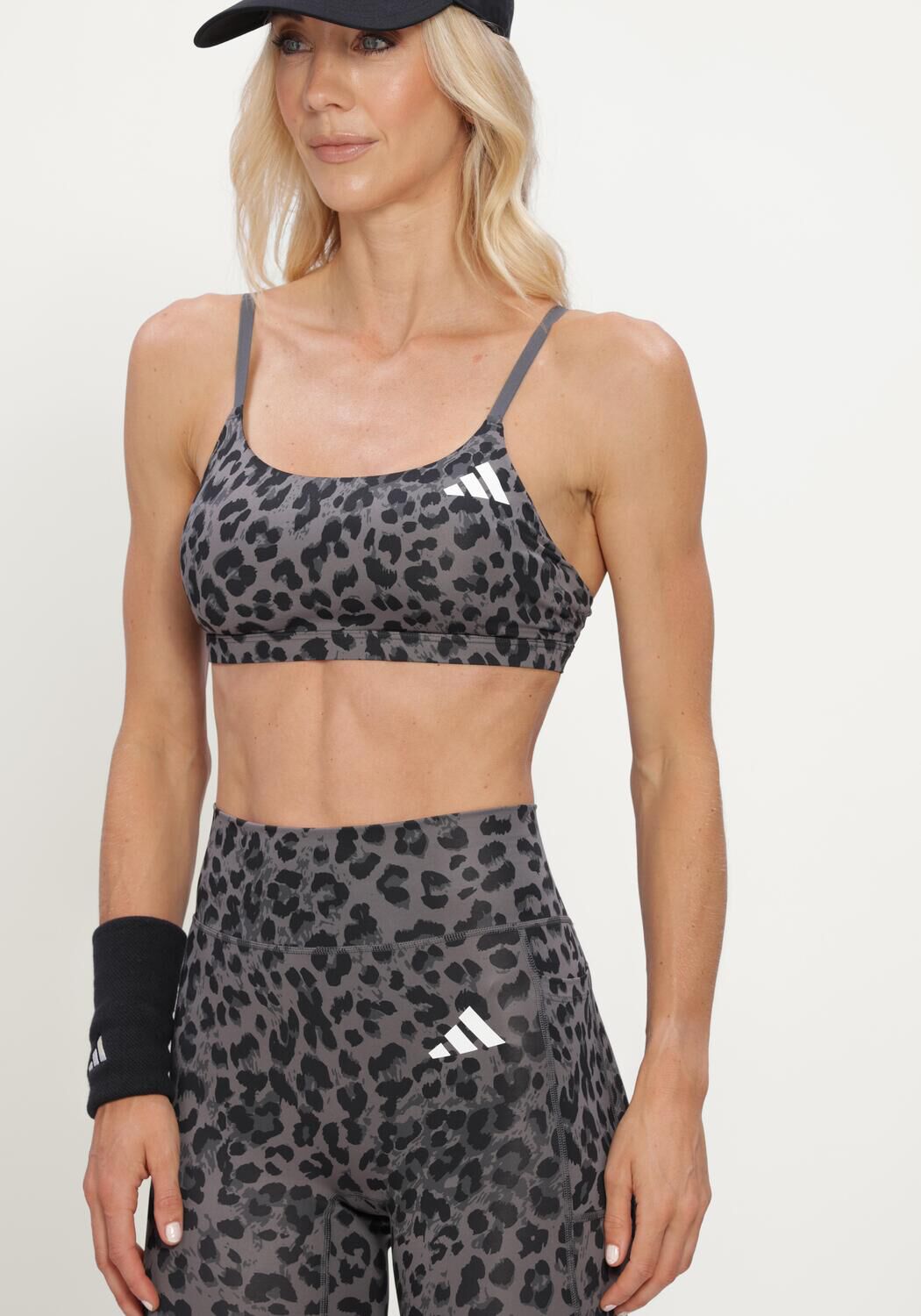 Graue ADIDAS Tops & T-shirts OPT AOP LS BRA - large