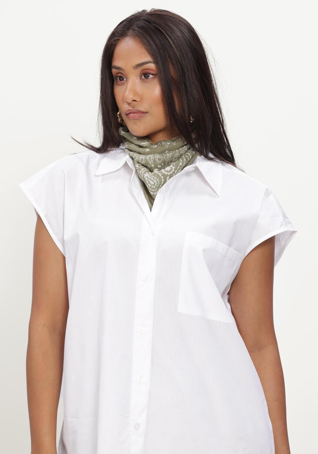 Wei&szlig;e REFINED DEPARTMENT Blusen LADIES WOVEN SLEEVELESS POPLIN BLOUSE RAFFY - large