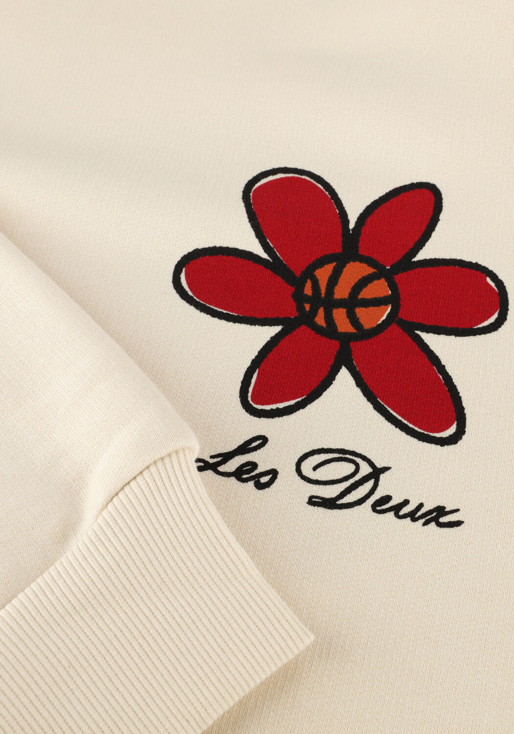 Nicht-gerade weiss LES DEUX Sweatshirt FLOWER BASKET SWEATSHIRT - large