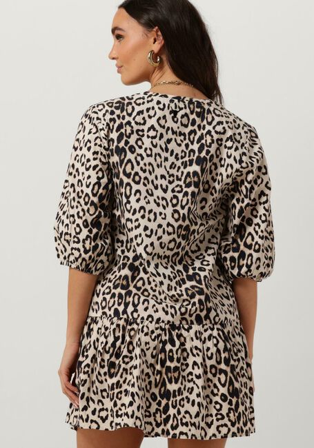 Braune ALIX THE LABEL Minikleid LADIES WOVEN LEOPARD CRISPY BABYDOLL DRESS - large