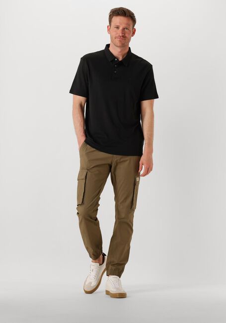 Schwarze CALVIN KLEIN Polo-Shirt SS SUPIMA CHEST EMB - large