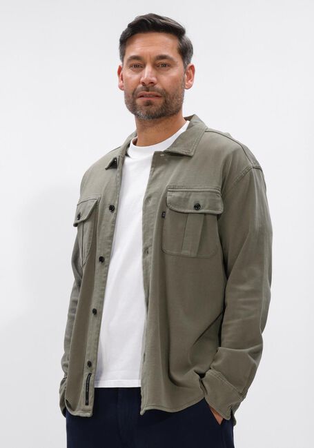 Khaki BUTCHER OF BLUE Overshirt PHIL JERSEY OVERSHIRT - large