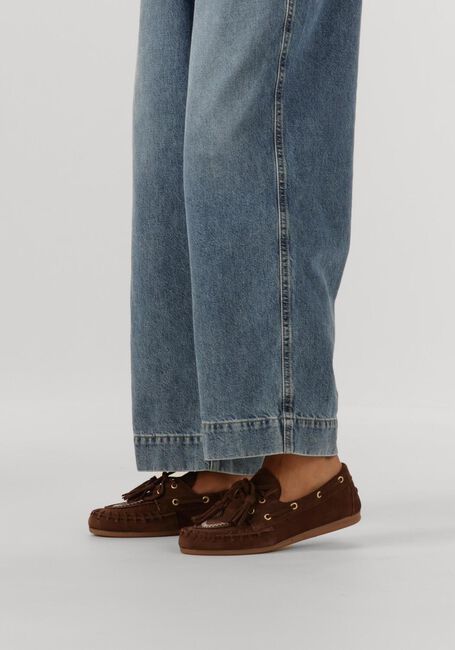 Braune POSA Mokassins BOAT LOAFER FRINGE - large