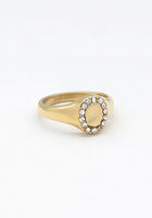 Goldfarbig NOTRE-V Ring RING ROUND STRASS - medium