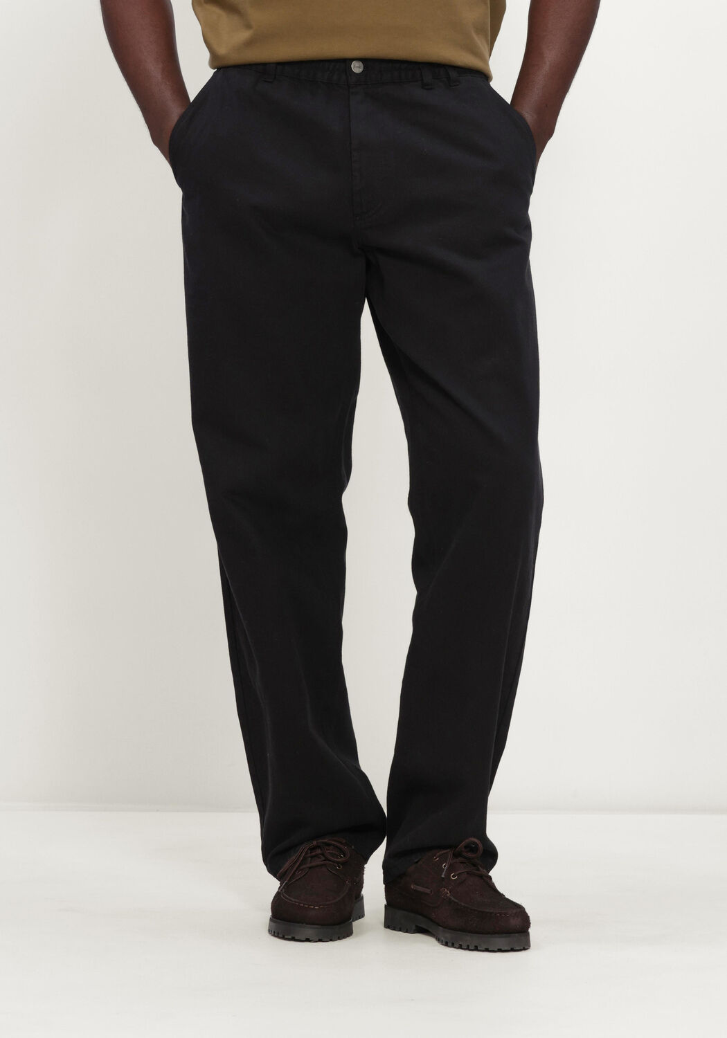 Schwarze FOR&Eacute;T Hose CLAY TWILL PANTS - large