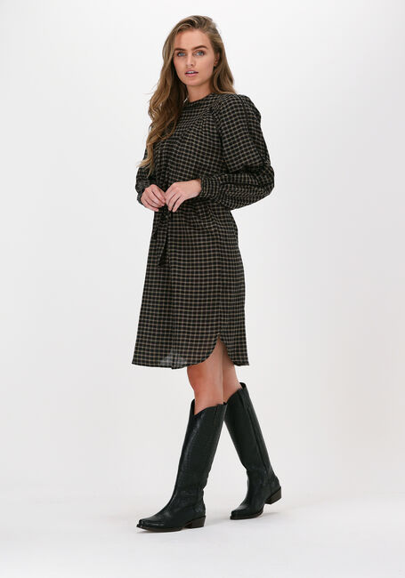 Schwarze BY-BAR Minikleid BOBBIE CHECK DRESS - large