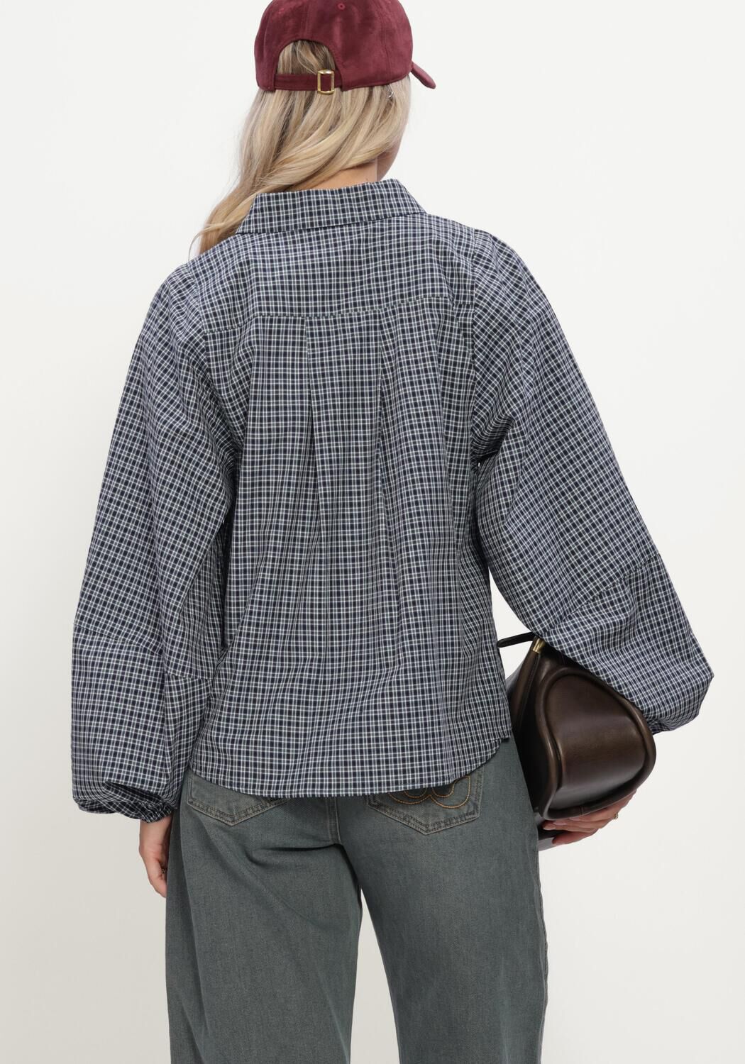 Dunkelblau MY ESSENTIAL WARDROBE Blusen MWILSE BALLOON SLEEVE SHIRT - large