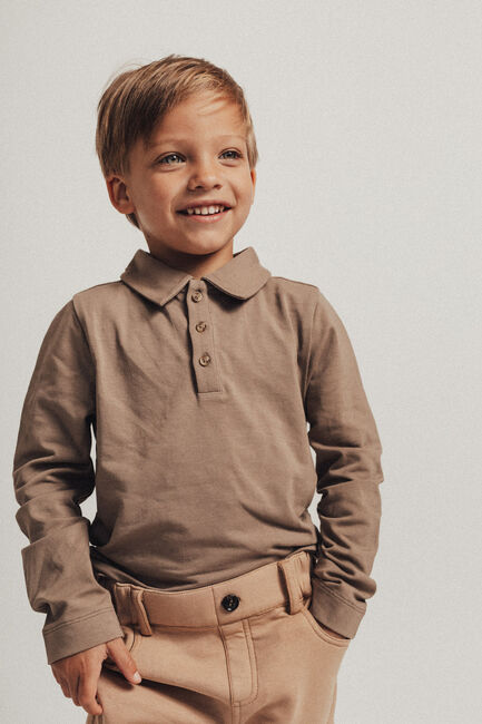 Taupe BAJE STUDIO Polo-Shirt FINDON - large